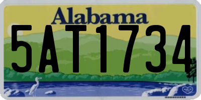 AL license plate 5AT1734