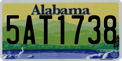 AL license plate 5AT1738
