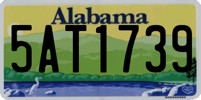 AL license plate 5AT1739