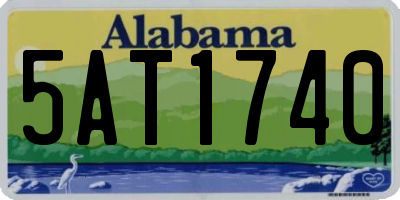 AL license plate 5AT1740