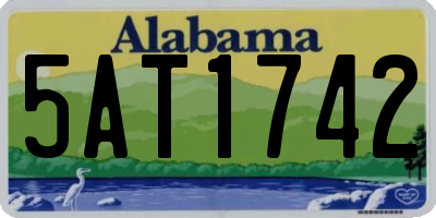 AL license plate 5AT1742