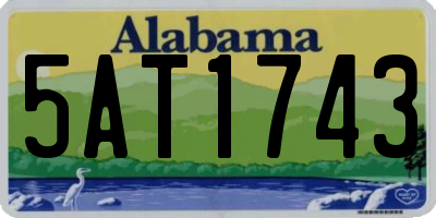 AL license plate 5AT1743