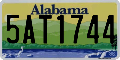 AL license plate 5AT1744