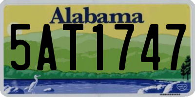 AL license plate 5AT1747