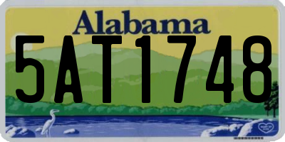 AL license plate 5AT1748