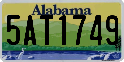 AL license plate 5AT1749