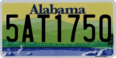 AL license plate 5AT1750
