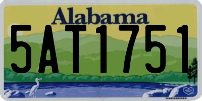 AL license plate 5AT1751