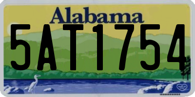 AL license plate 5AT1754