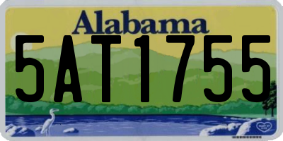 AL license plate 5AT1755
