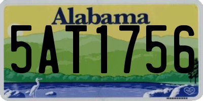 AL license plate 5AT1756