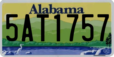 AL license plate 5AT1757