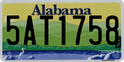 AL license plate 5AT1758