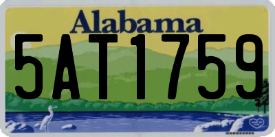 AL license plate 5AT1759