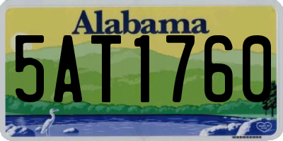 AL license plate 5AT1760