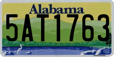 AL license plate 5AT1763