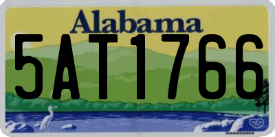 AL license plate 5AT1766