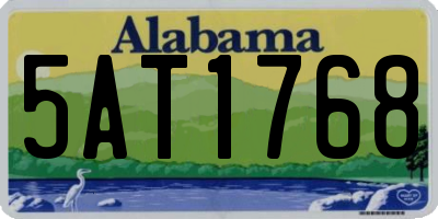 AL license plate 5AT1768