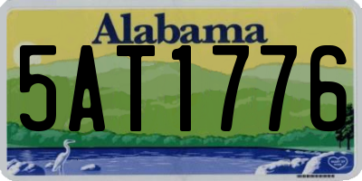 AL license plate 5AT1776
