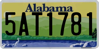 AL license plate 5AT1781
