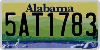AL license plate 5AT1783