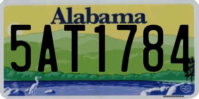 AL license plate 5AT1784