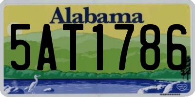 AL license plate 5AT1786