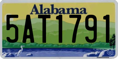 AL license plate 5AT1791