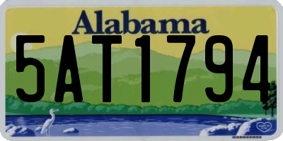 AL license plate 5AT1794