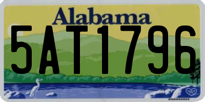 AL license plate 5AT1796