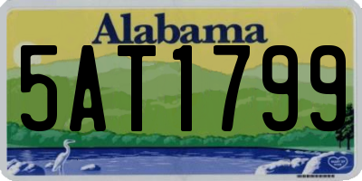 AL license plate 5AT1799
