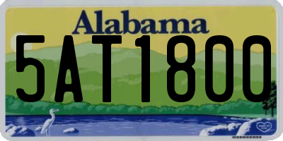 AL license plate 5AT1800