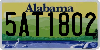 AL license plate 5AT1802