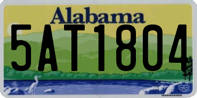 AL license plate 5AT1804