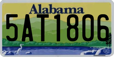 AL license plate 5AT1806