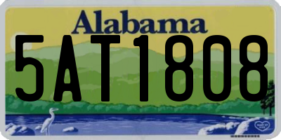 AL license plate 5AT1808