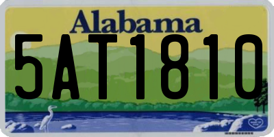 AL license plate 5AT1810
