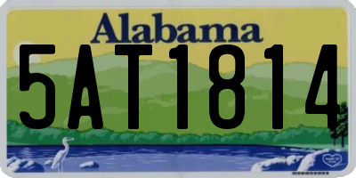 AL license plate 5AT1814