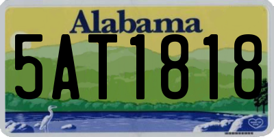 AL license plate 5AT1818
