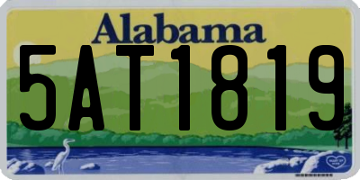 AL license plate 5AT1819