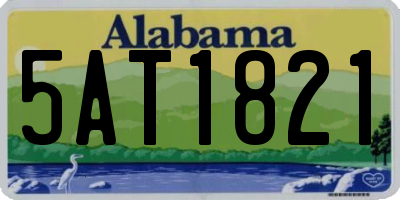 AL license plate 5AT1821