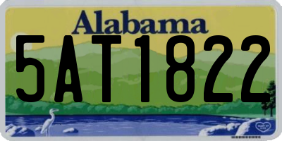 AL license plate 5AT1822
