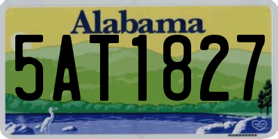 AL license plate 5AT1827