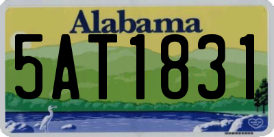 AL license plate 5AT1831