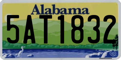 AL license plate 5AT1832
