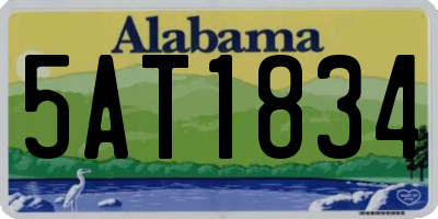 AL license plate 5AT1834