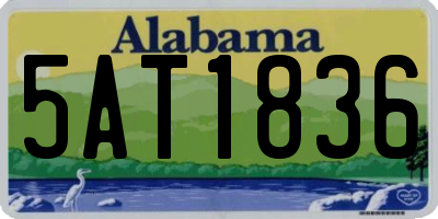 AL license plate 5AT1836