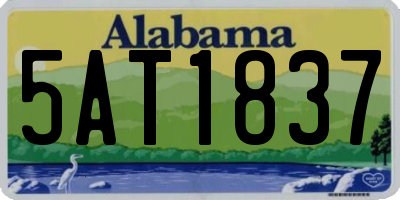AL license plate 5AT1837
