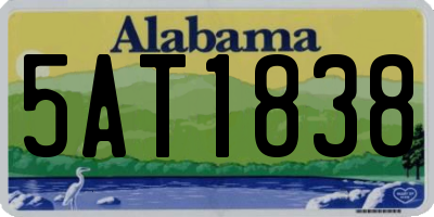 AL license plate 5AT1838