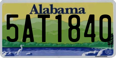 AL license plate 5AT1840